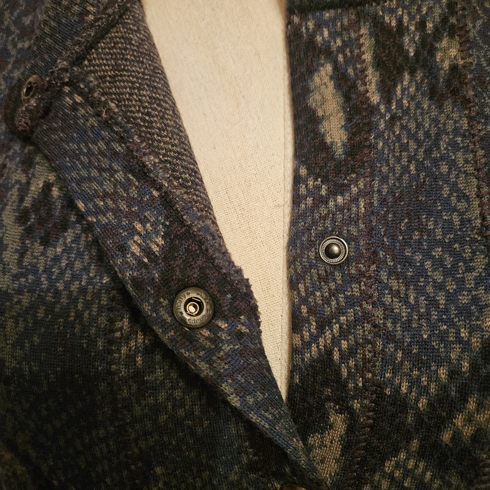 Chloé Vintage Mini Dress In Black Navy and Olive Tones. Runway Piece - Picture 7 of 10